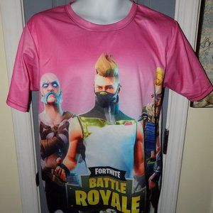 Fortnite Battle Royale Pink Short Sleeve Shirt